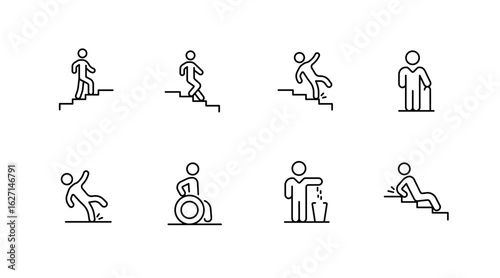 business people icon set