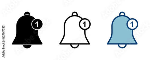 Bell Icon vector isolated on white background. Notification symbol. Bell vector icon