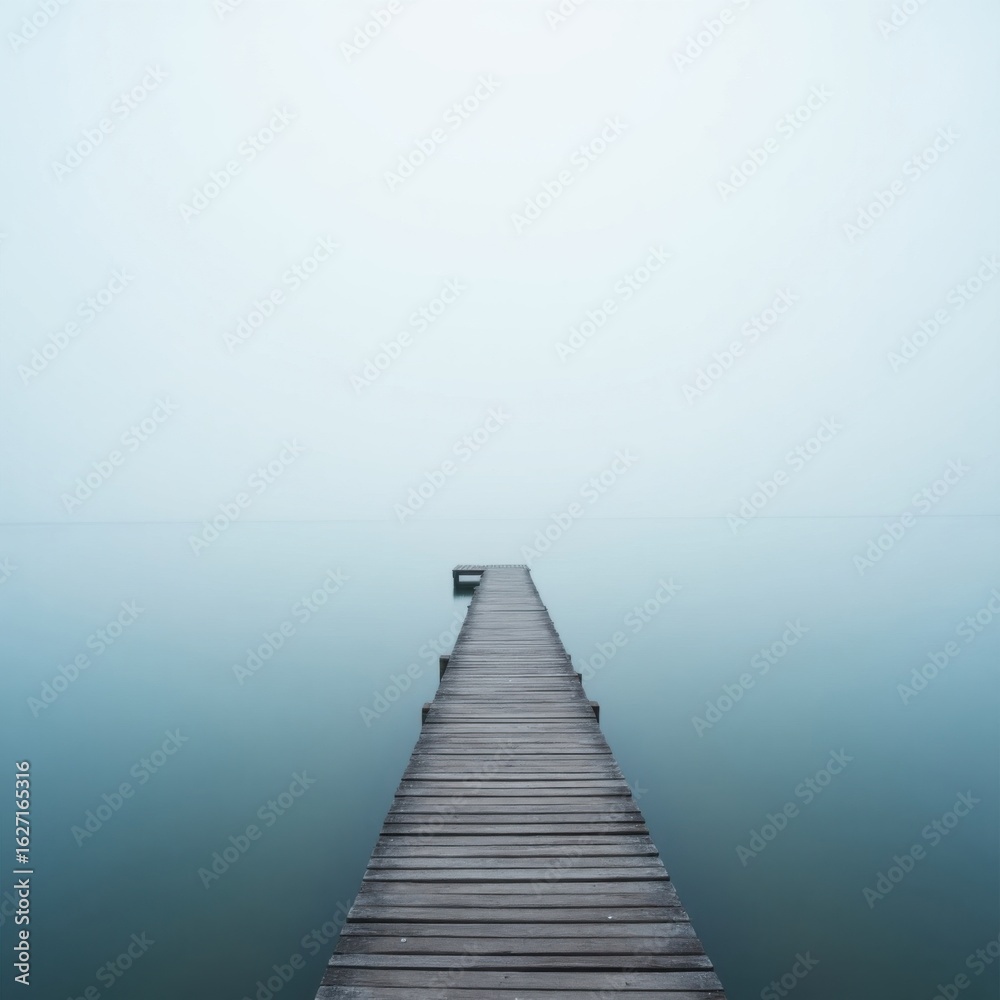 Naklejka premium wooden pier on the sea