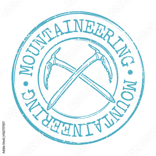 Vintage Mountaineering Stamp Vector Seal Expedition.