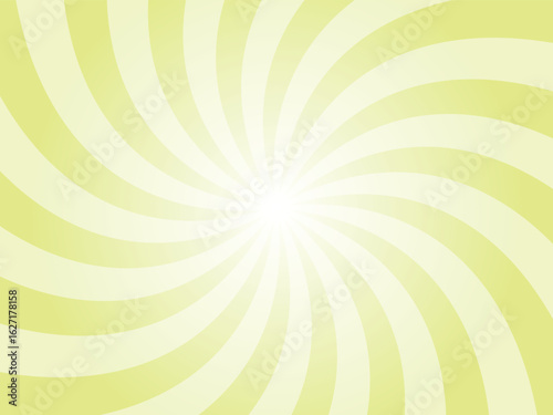 Mindaro yellow sunburst background. orange color radial retro glowing rays banner. Abstract retro whirlwind starburst vector abstract background. Twisted radial illustration.