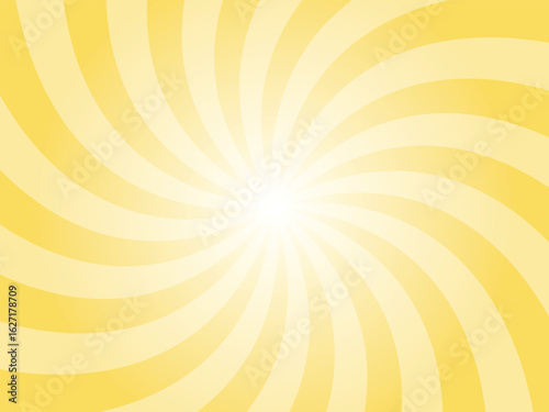 Naples yellow sunburst background. orange color radial retro glowing rays banner. Abstract retro whirlwind starburst vector abstract background. Twisted radial illustration.