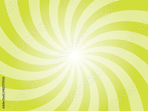 Pear yellow sunburst background. orange color radial retro glowing rays banner. Abstract retro whirlwind starburst vector abstract background. Twisted radial illustration.