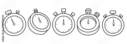 Hand drawn Stopwatch doodle style.