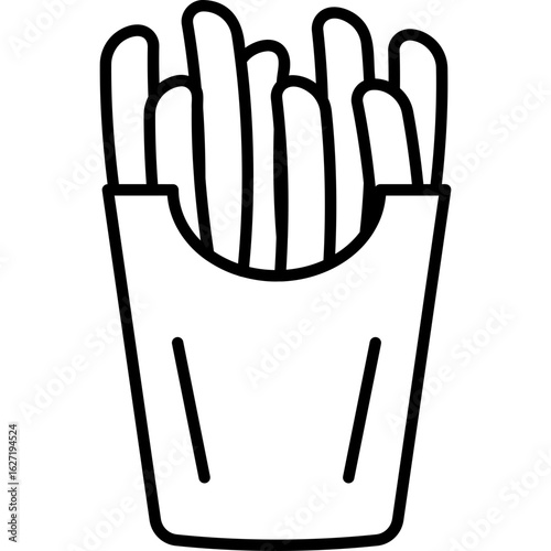 French Fries vector icon. Food and beverage icon line style. perfect use for logo, presentation, website, and more. modern icon design outline style