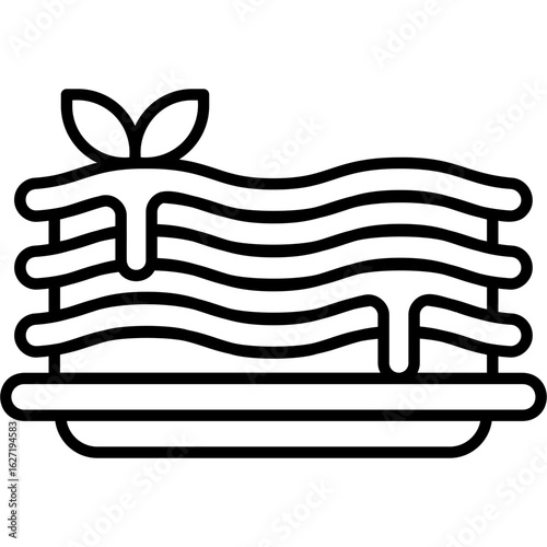 Lasagna vector icon. Food and beverage icon line style. perfect use for logo, presentation, website, and more. modern icon design outline style