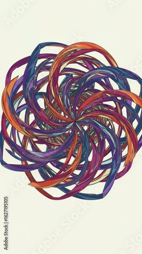 Vibrant Swirl Abstract Background with Dynamic Motion and Color