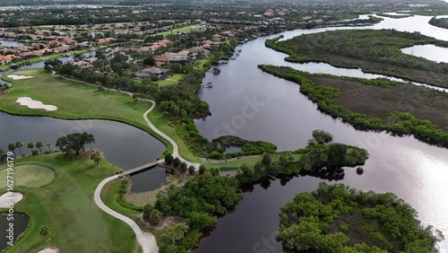 luxury Fort Hamer located boating and golf community with river access to the Manatee River, Bradenton, Florida