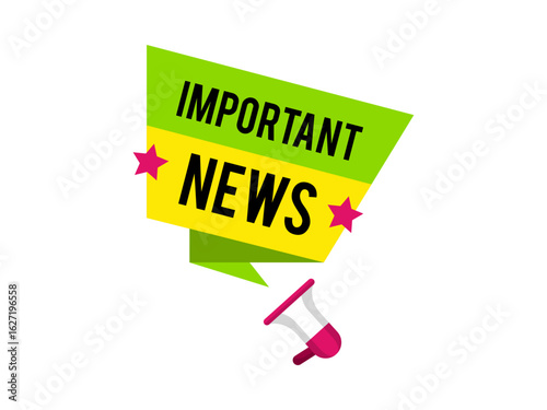 Megaphone with important news speech bubble. Loudspeaker. Banner for business, marketing and advertising 13