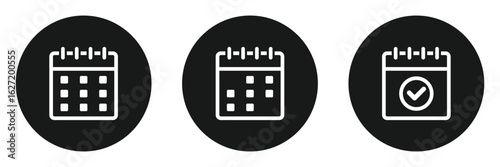 Flat calendar Icon. Calendar on the wall. Vector illustration. EPS 10