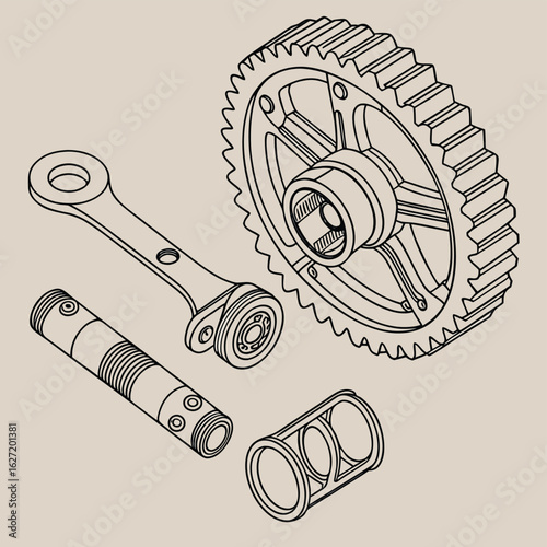  Metallic Car Engine Exploded View – Mechanical Engineering Vector Illustration
Adobe Illustrator Artwork