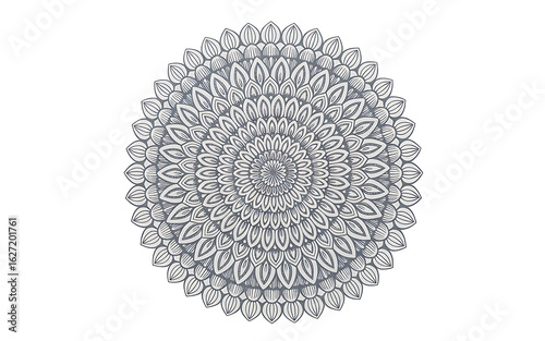 Sparkling mandala isolated on white background