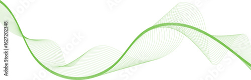 Green line wave abstract background  green wave liquid lines background.dots on a whit clean and fresh background
