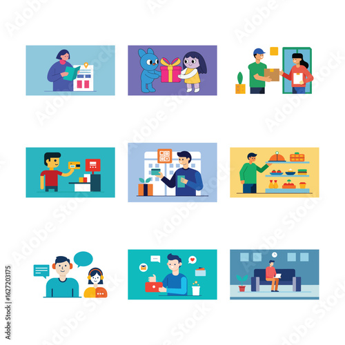 business people icons vector