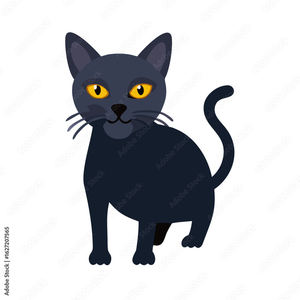 Obraz premium Simple cat illustration. Vector. bombay cat.