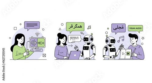 Depicting diverse interaction types through human-robot collaboration and data processing in the