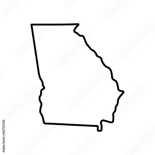Georgia state map outline