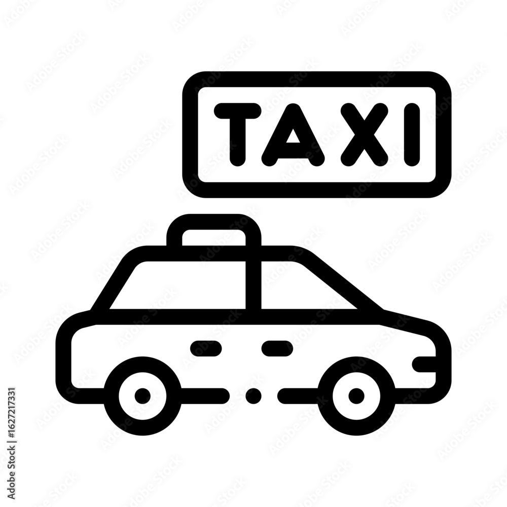 Obraz premium taxi line icon