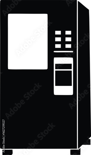  vending machine silhouette vector.