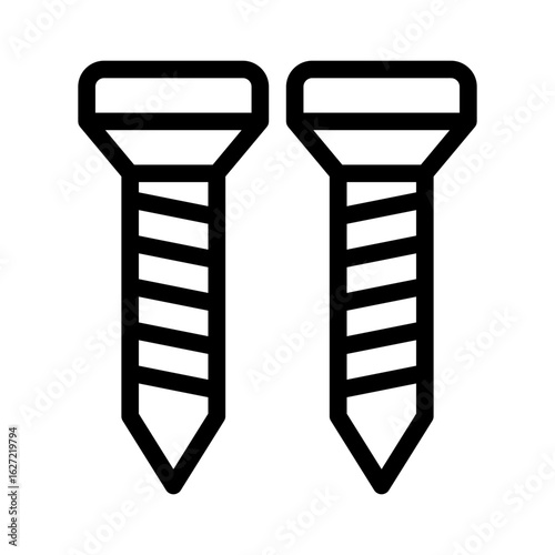 screws line icon