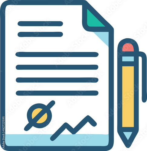 Document with pen and seal legal agreement