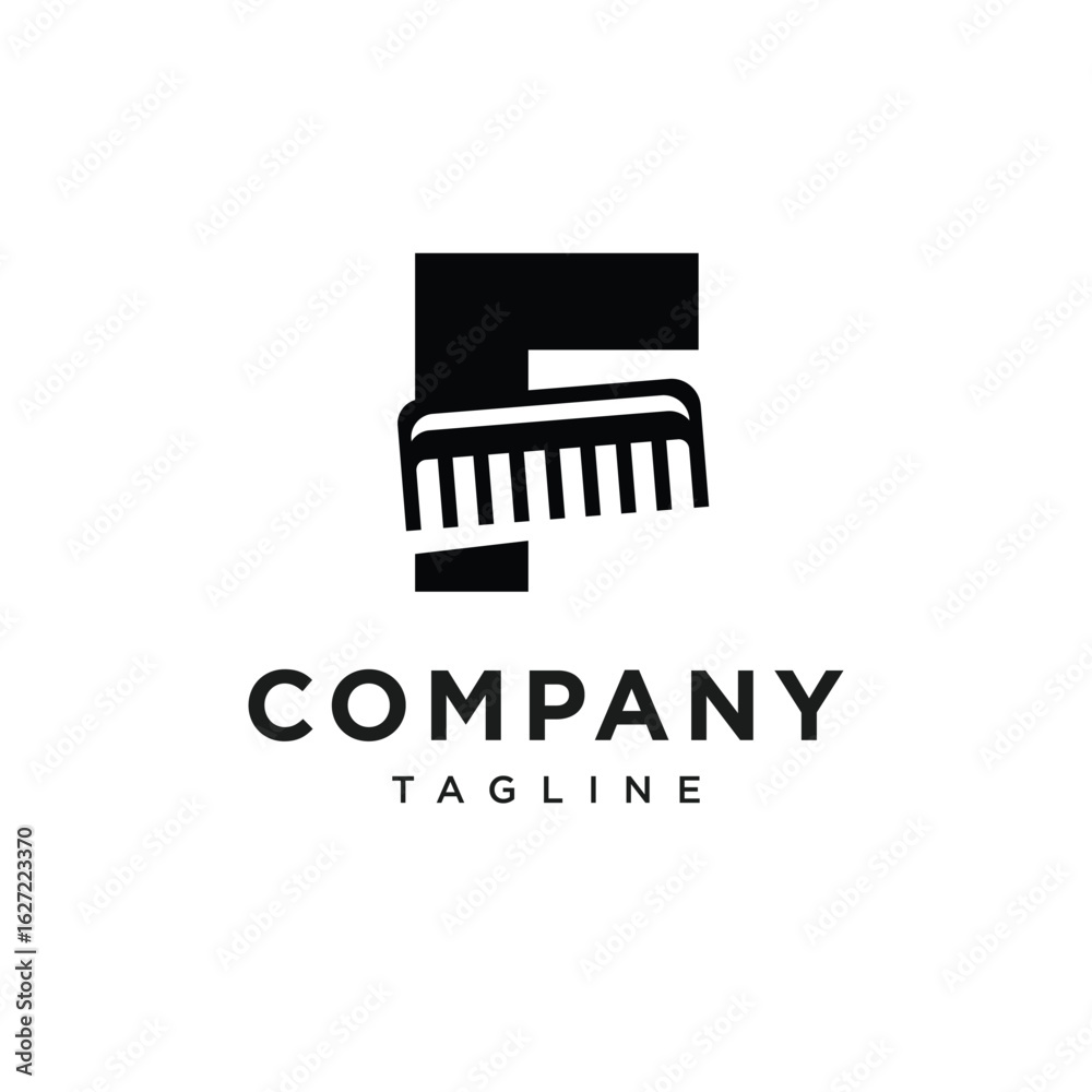 Fototapeta premium Letter F Comb Logo Icon Vector