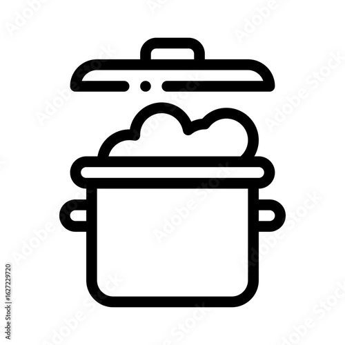 cooking pot line icon