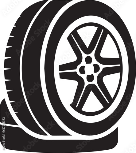 tire silhouette clipart, tire vector, tire silhouette vector icon