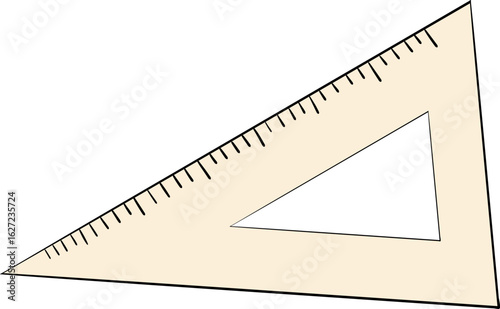 school supplies element, school ruler for classroom decoration. doodle line, vector file.
