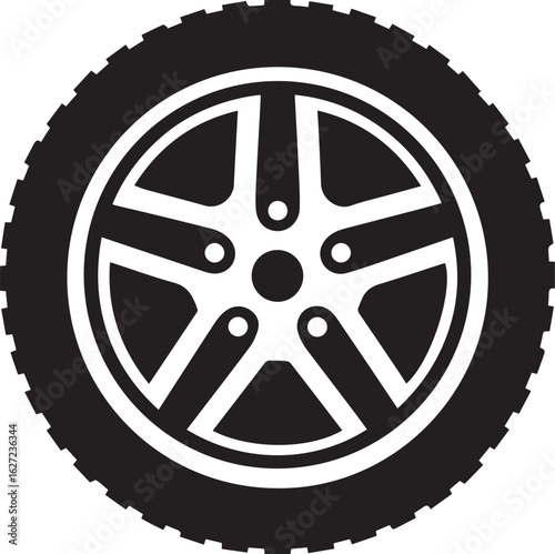 tire silhouette clipart, tire vector, tire silhouette vector icon