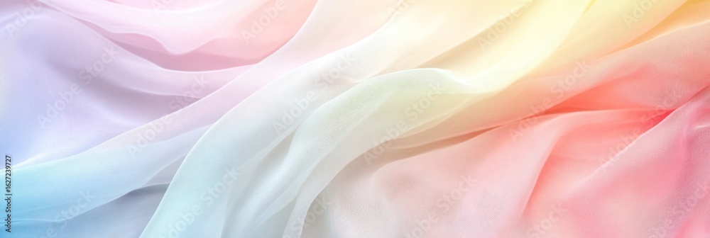 Fototapeta premium Abstract soft fabric background with pastel colors and smooth flowing texture.