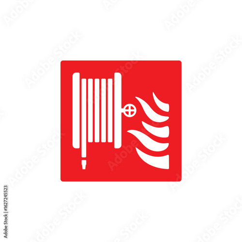 fire hose reel icon symbol sign vector