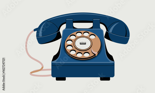 An iconic vintage rotary telephone displayed in a minimalist style highlights the beauty of nostalgia and communication history, making it perfect for any retro art collection.
