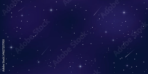 Star space background. Universe wallpaper vector pattern, Night sky with stars, milky way galaxy illustration with sparkles and starlight.