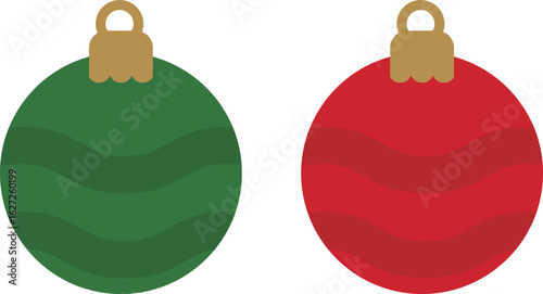 Christmas Ornament Ball Red Green