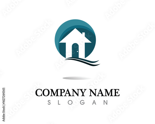 Real estate and home buildings logo icons template
