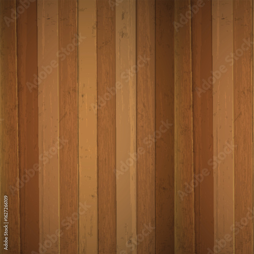 Natural Wood Planks Texture Background. Vintage Wooden Floor Surface. Vector