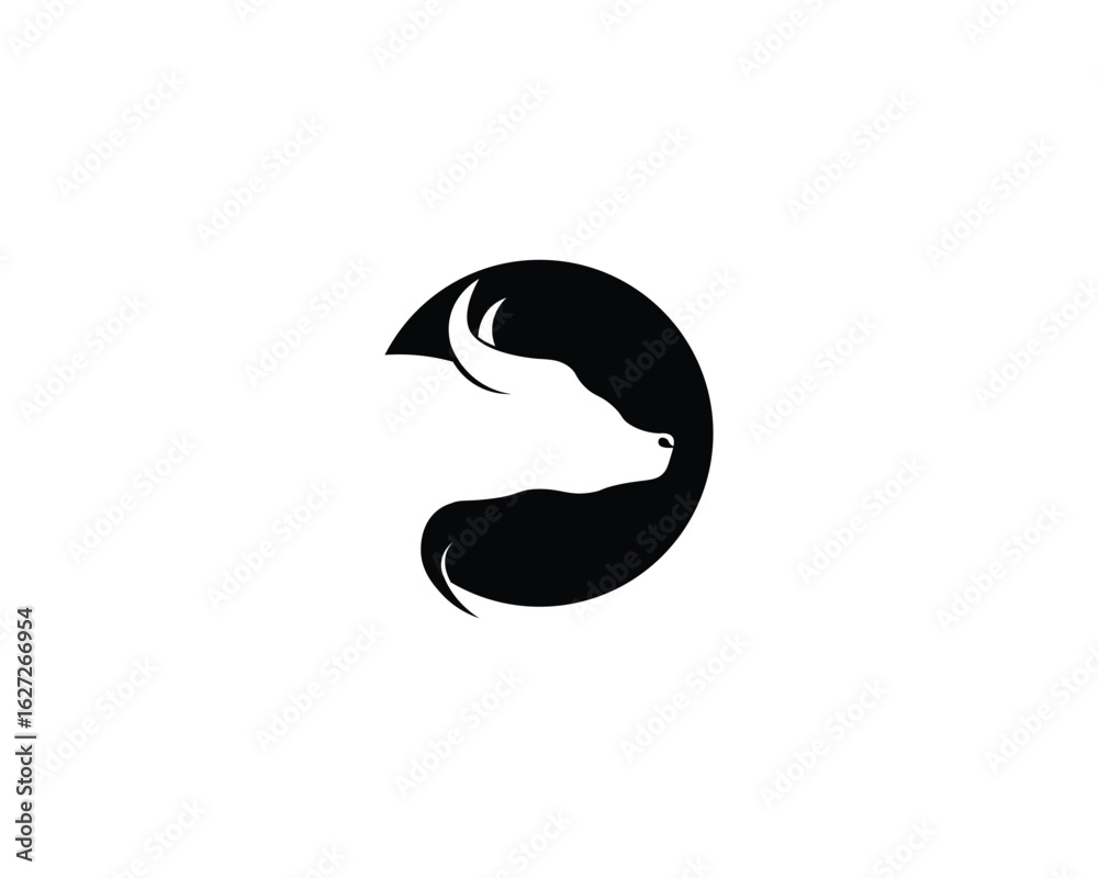 Fototapeta premium Bull horn logo and symbols template icons app