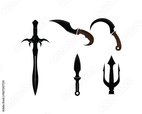 Cross swords icon flat. Simple vector symbol and bonus icon