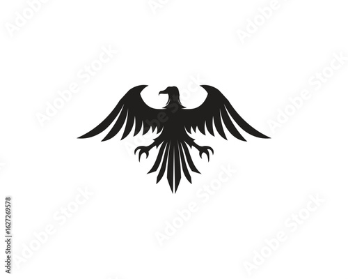 Vector - Vector sign abstract bird in flight Rooster and Chicken