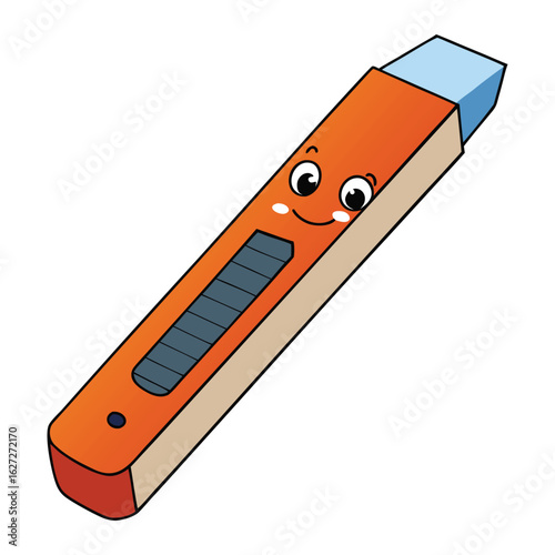 Sharp and handy box cutter with a retractable blade, perfect for opening packages, cutting cardboard, and precision slicing—an essential tool for home or work.
