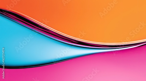 Abstract design with vibrant flowing colors.