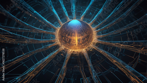 Morphing Neon Tech Stream