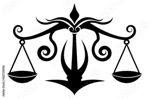 A vector illustration of the scales of justice symbolizing law, balance, and legal comparison