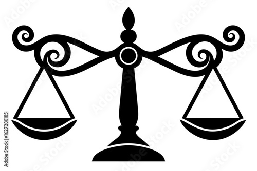 The iconic scales of justice symbolize legal equality and balance through the classic illustration of a balanced weight scale
