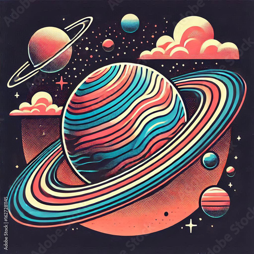 earth and moon, earth and space, planet earth and space, abstract vector illustration, abstract vector background, abstract vector background with colorful city, global business concept