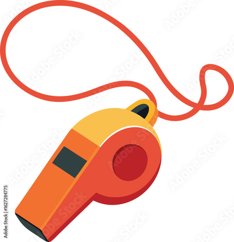 Whistle with looped string illustration