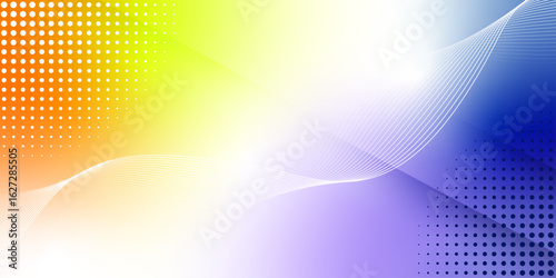 Abstract Modern gradient background with halftone dots and line pattern design. Vector illustration abstract technology. Background with monochrome dotted texture. Polka dot pattern template