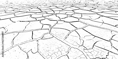  black and white symbolizing dryness and environmental damage  cracked earth showing a dry and barren landscape texture pattern