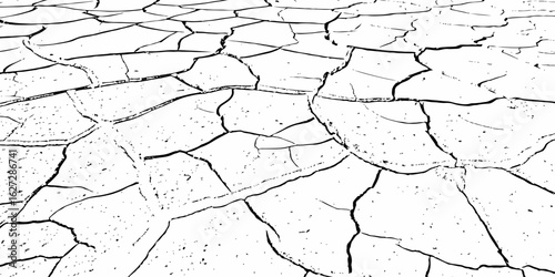  black and white symbolizing dryness and environmental damage  cracked earth showing a dry and barren landscape texture pattern